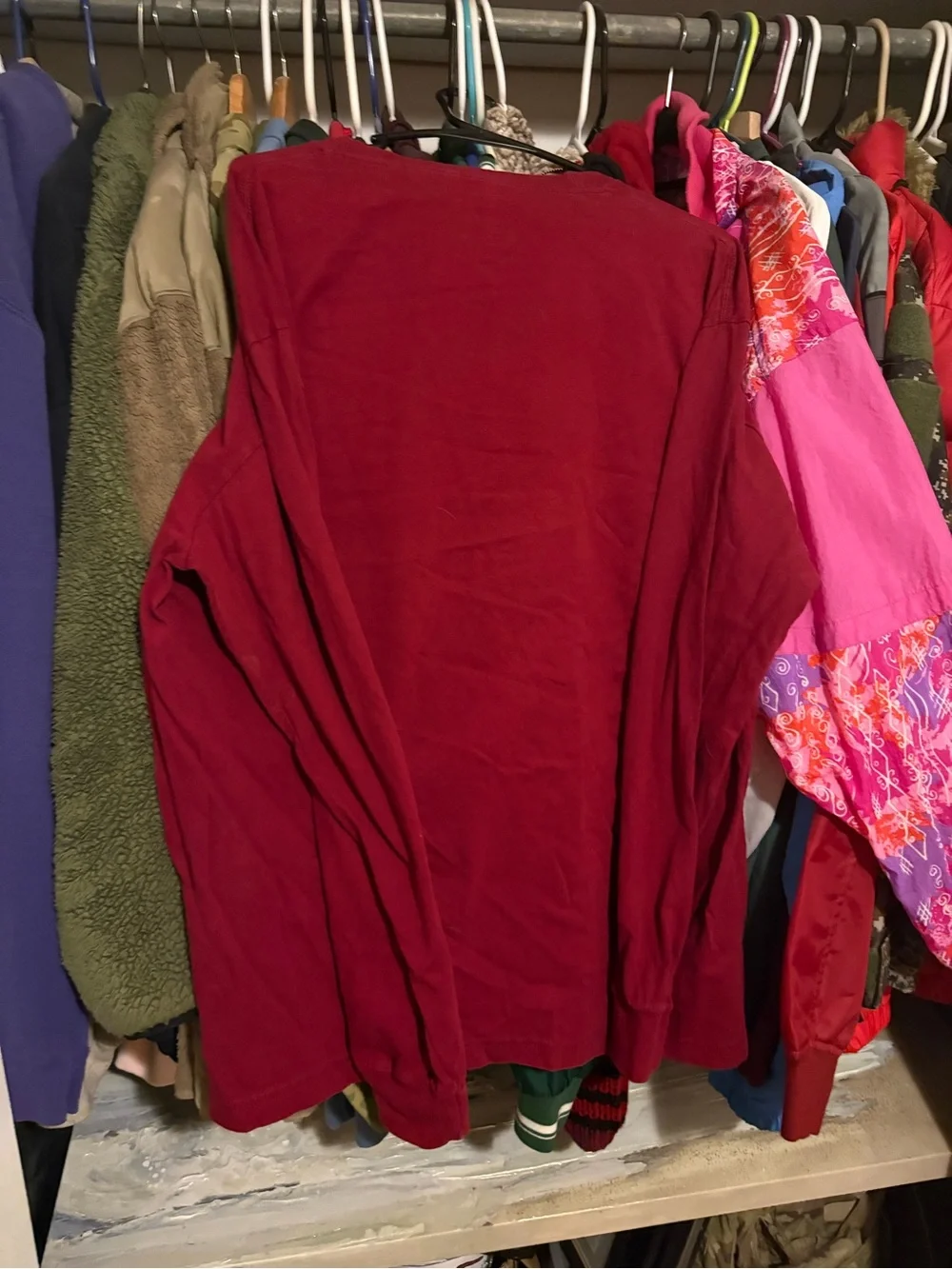 adidas Maroon Athletics Crewneck Long Sleeve